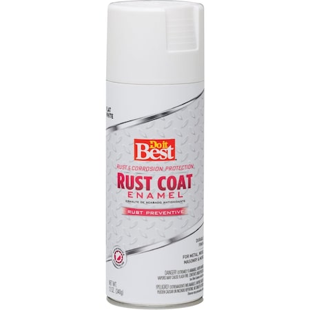 All-Source Rust Coat Satin White Flat 12 Oz. Anti-Rust Spray Paint 203544D